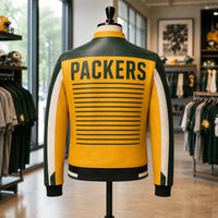 GB Gameday Lines - Gold and Green Color-Block Jacket - main