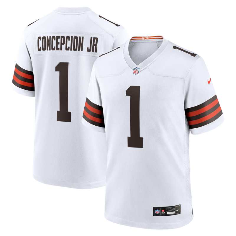 Cleveland Browns KC Concepcion Jr. White jersey – view 1