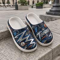 OKC - Storm Geometry in Silver, Navy and Orange - main