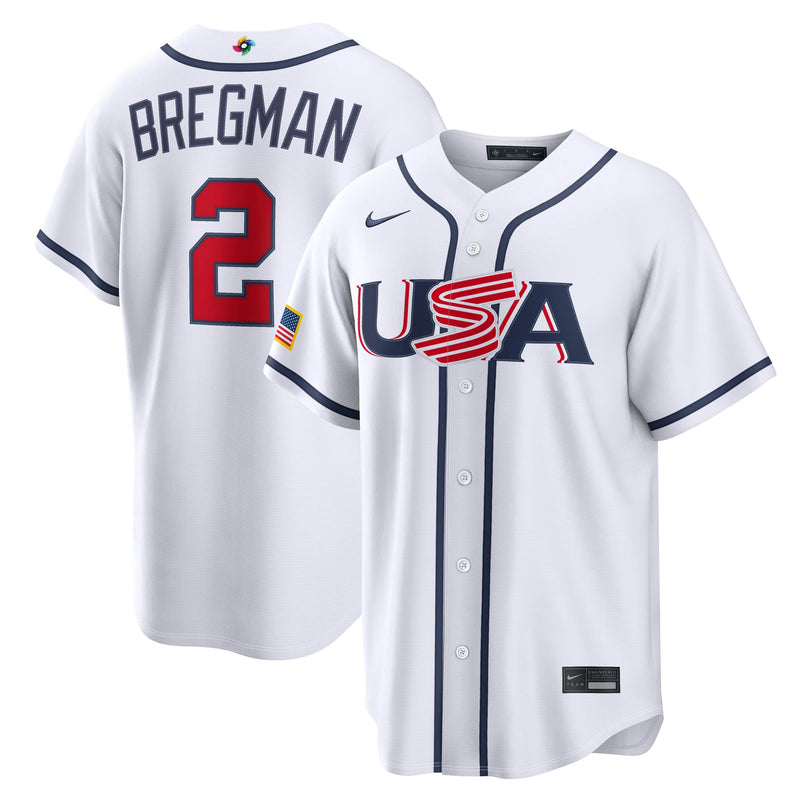 USA Baseball Alex Bregman White jersey – view 1