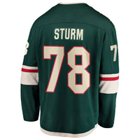 Minnesota Wild Nico Sturm Green jersey – view 4