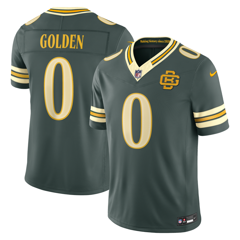 Green Bay Packers Matthew Golden Green jersey – view 1