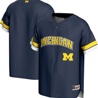 Michigan Wolverines Spirit Baseball Navy jersey – view 2