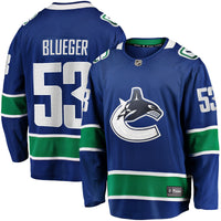 Vancouver Canucks Teddy Blueger Blue jersey – view 1