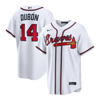 Atlanta Braves Mauricio Dubón White jersey – view 1