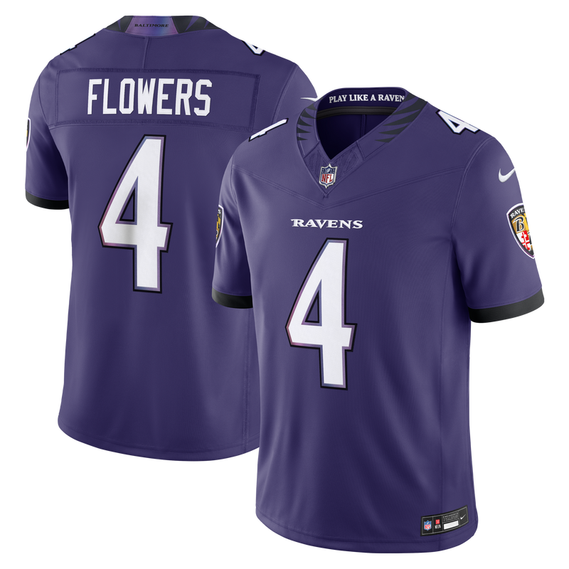 Baltimore Ravens Zay Flowers Purple jersey – view 1