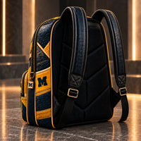 MICH Varsity Crest - Navy and Maize Panelled Backpack - main