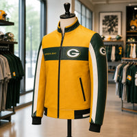 GB Gameday Lines - Gold and Green Color-Block Jacket - main