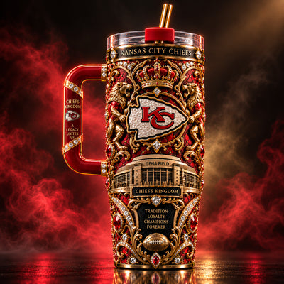 KC Regalia - Ornamental Crest Tumbler in Crimson and Gold