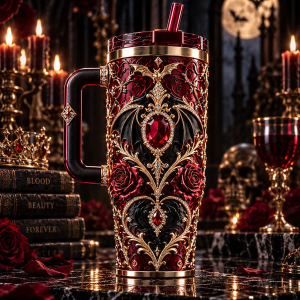Blood, Beauty, Forever - A Gothic Tumbler With Presence - main