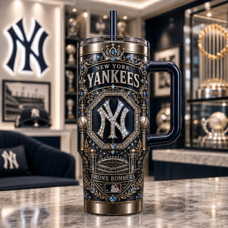 NYY Regalia - Jeweled Crest and Bronx Bombers Banner - main