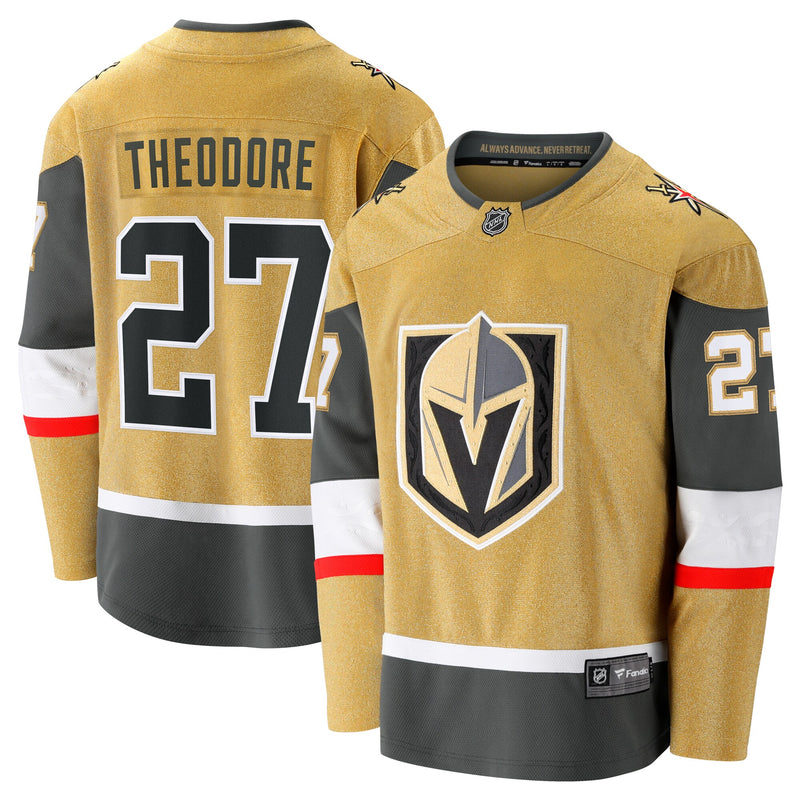 Vegas Golden Knights Shea Theodore Gold jersey – view 1