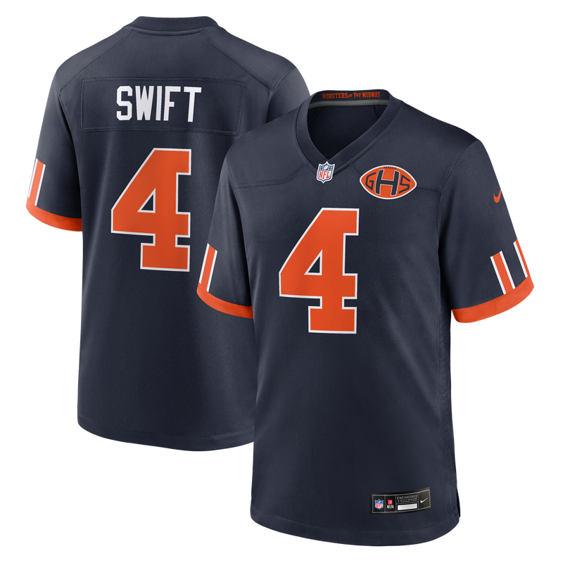 Chicago Bears D'Andre Swift Navy jersey – view 1
