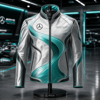 MER Chrome Current - Teal and Silver Panel Racing Jacket - main