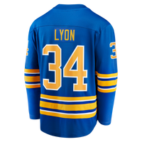 Buffalo Sabres Alex Lyon Royal jersey – view 4