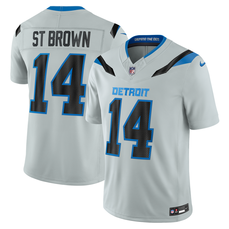 Detroit Lions Amon-Ra St. Brown Silver jersey – view 1