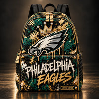 PHI Gold Drip - Crowned Eagle Graphic Backpack - main