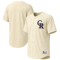 Colorado Rockies Stitches Cream jersey – view 1