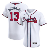 Atlanta Braves Ronald Acuña Jr. White jersey – view 2