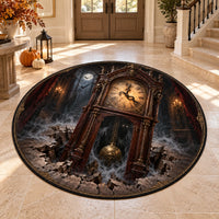 Hour of the Hollow - Gothic Clock Round Rug - main
