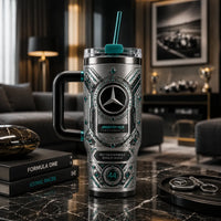 MB Silver Order - Teal Jewelled Emblem Tumbler - main