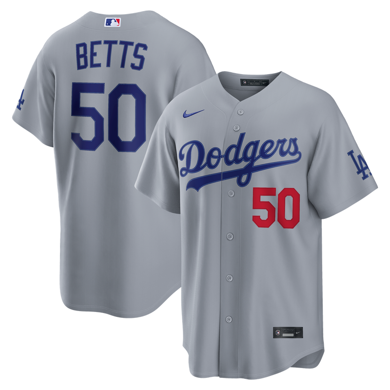 Los Angeles Dodgers Mookie Betts Gray jersey – view 1
