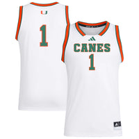adidas Miami Hurricanes White jersey – view 1