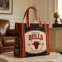 CHI Heritage Crest - Vintage Bulls Tote in Red and Cream - main
