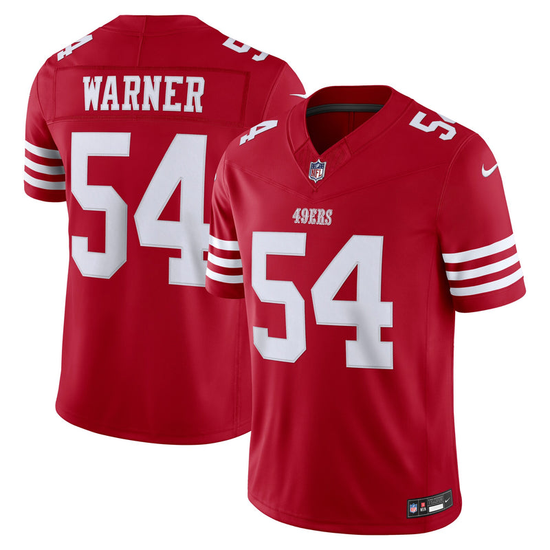 San Francisco 49ers Fred Warner Scarlet jersey – view 1
