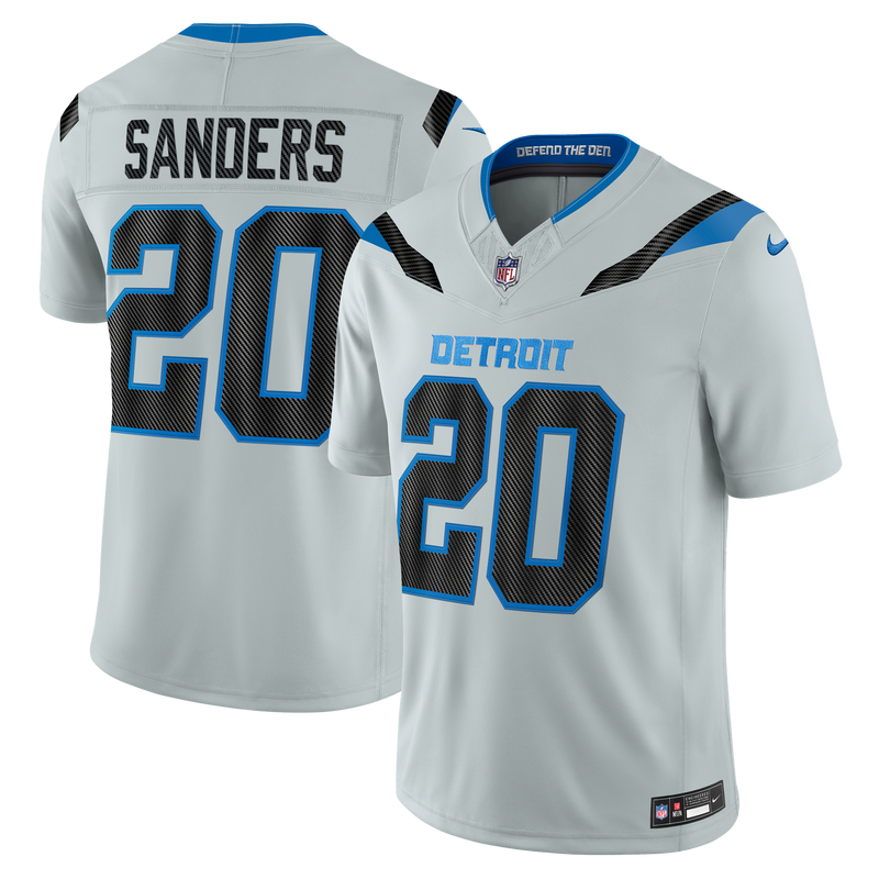 Detroit Lions Barry Sanders Silver jersey – view 1
