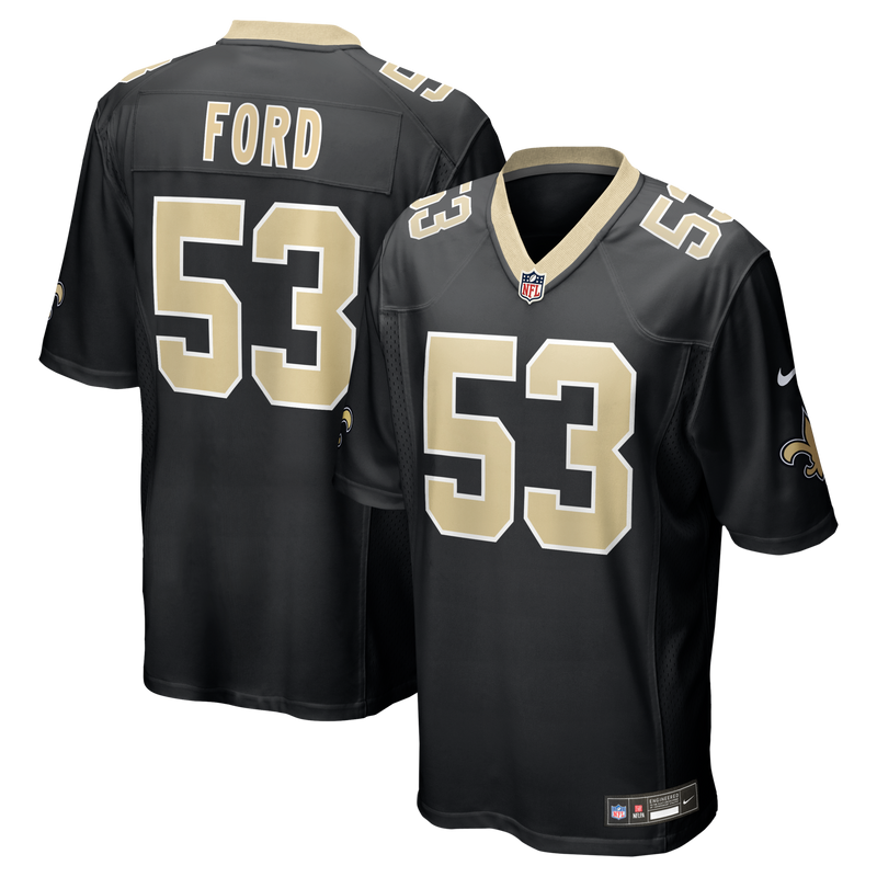 New Orleans Saints Jaylan Ford Black jersey – view 1