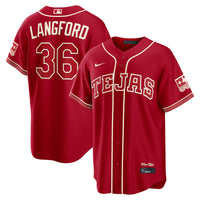 Texas Rangers Wyatt Langford Red jersey – view 2