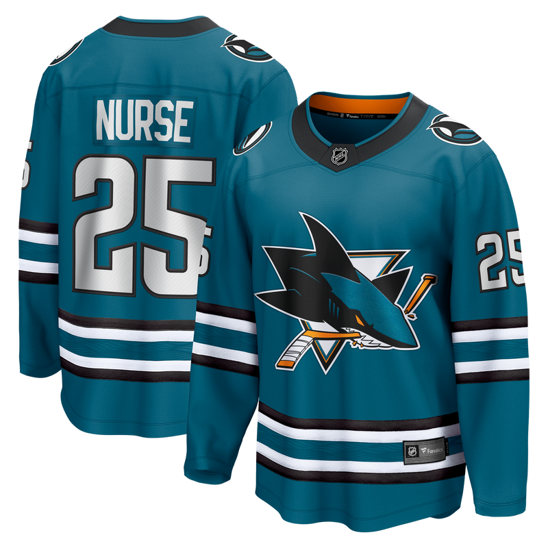 San Jose Sharks Darnell Nurse Teal jersey – view 1