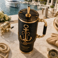 Coastal Legends - Anchor Motif in Black and Gold - main