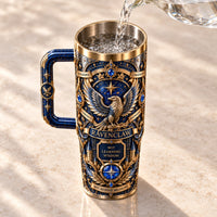 Wit Beyond Measure - Heraldic Eagle Tumbler in Sapphire and Gilt - main