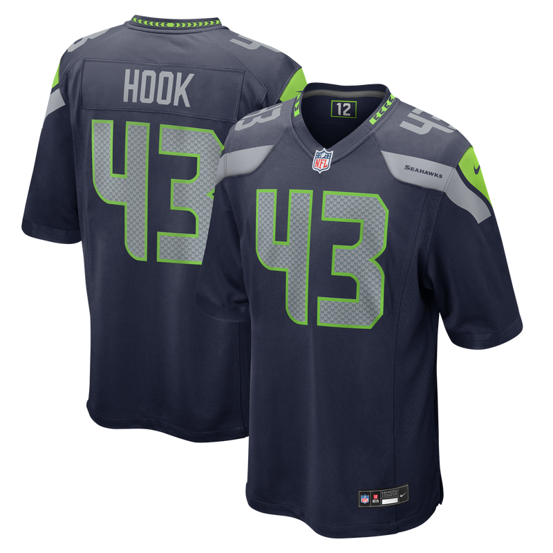 Seattle Seahawks Maxen Hook Navy jersey – view 1