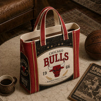 CHI Heritage Crest - Vintage Bulls Tote in Red and Cream - main