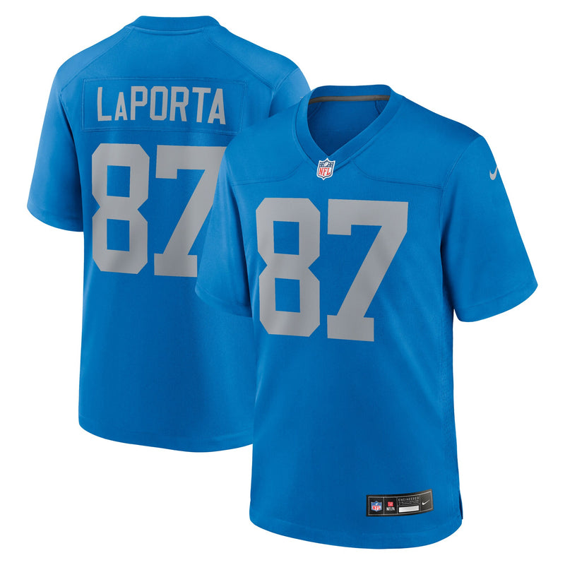 Detroit Lions Sam LaPorta Blue jersey – view 1