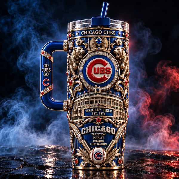CHC Heritage Crest - Ornate Gold and Royal Blue Tumbler - main