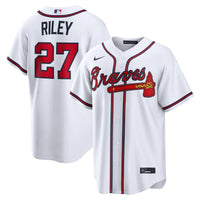 Atlanta Braves Austin Riley White jersey – view 1