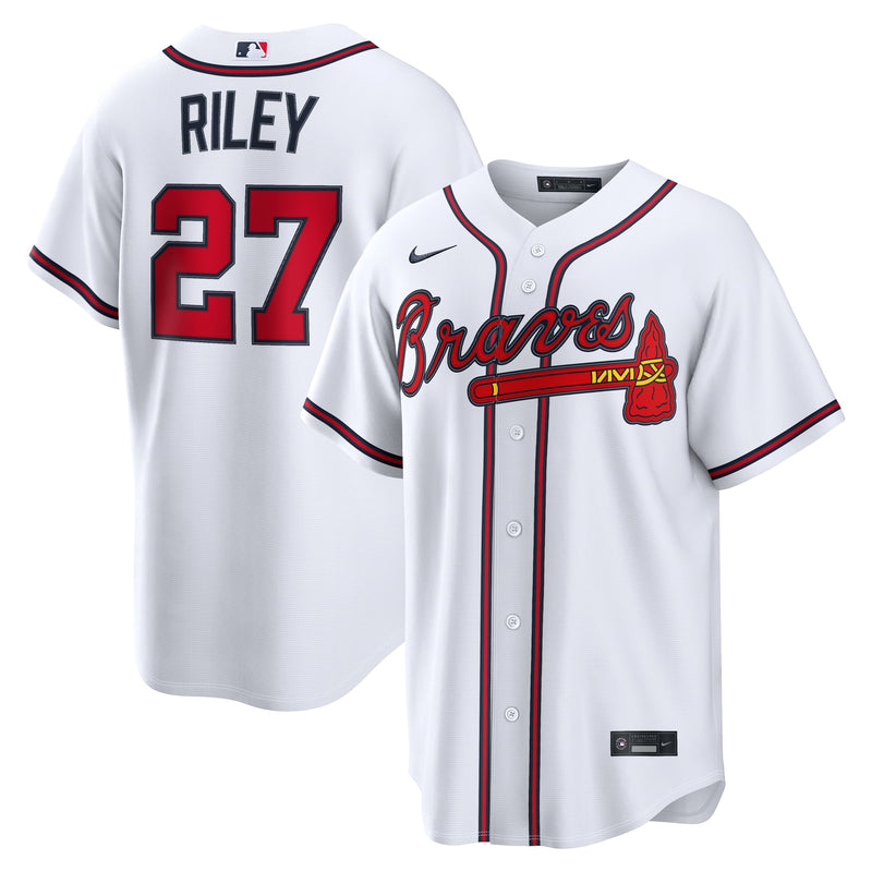 Atlanta Braves Austin Riley White jersey – view 1